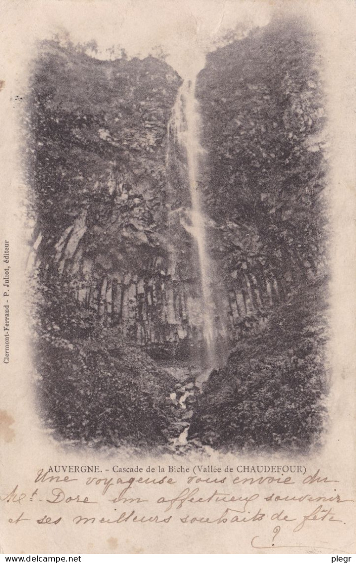 63077 01 02#2+16 - CHAMBON - VALLEE DE CHAUDEFOUR - CASCADE DE LA BICHE - Other & Unclassified