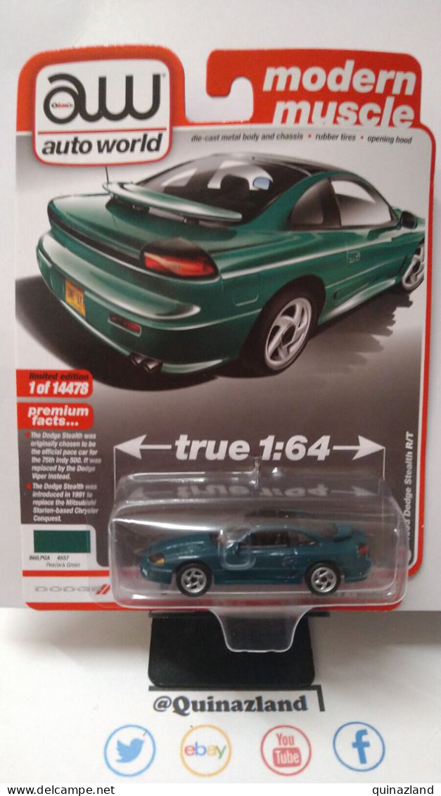 Auto World Modern Muscle 1993 Dodge Stealth R/T, Peacock Green (NG41) - Sonstige & Ohne Zuordnung