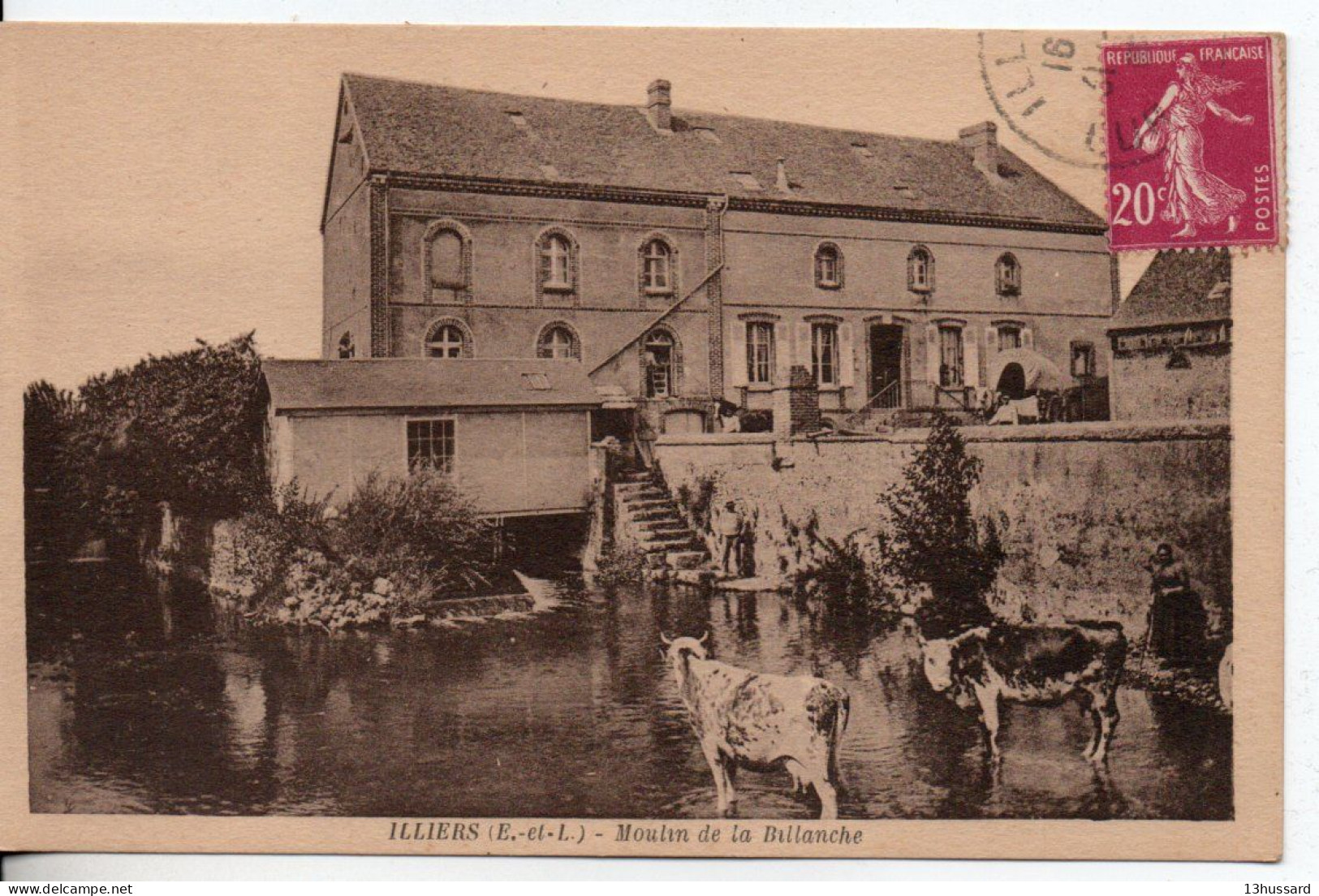 Carte Postale Ancienne Illiers - Moulin De La Billanche - Illiers-Combray