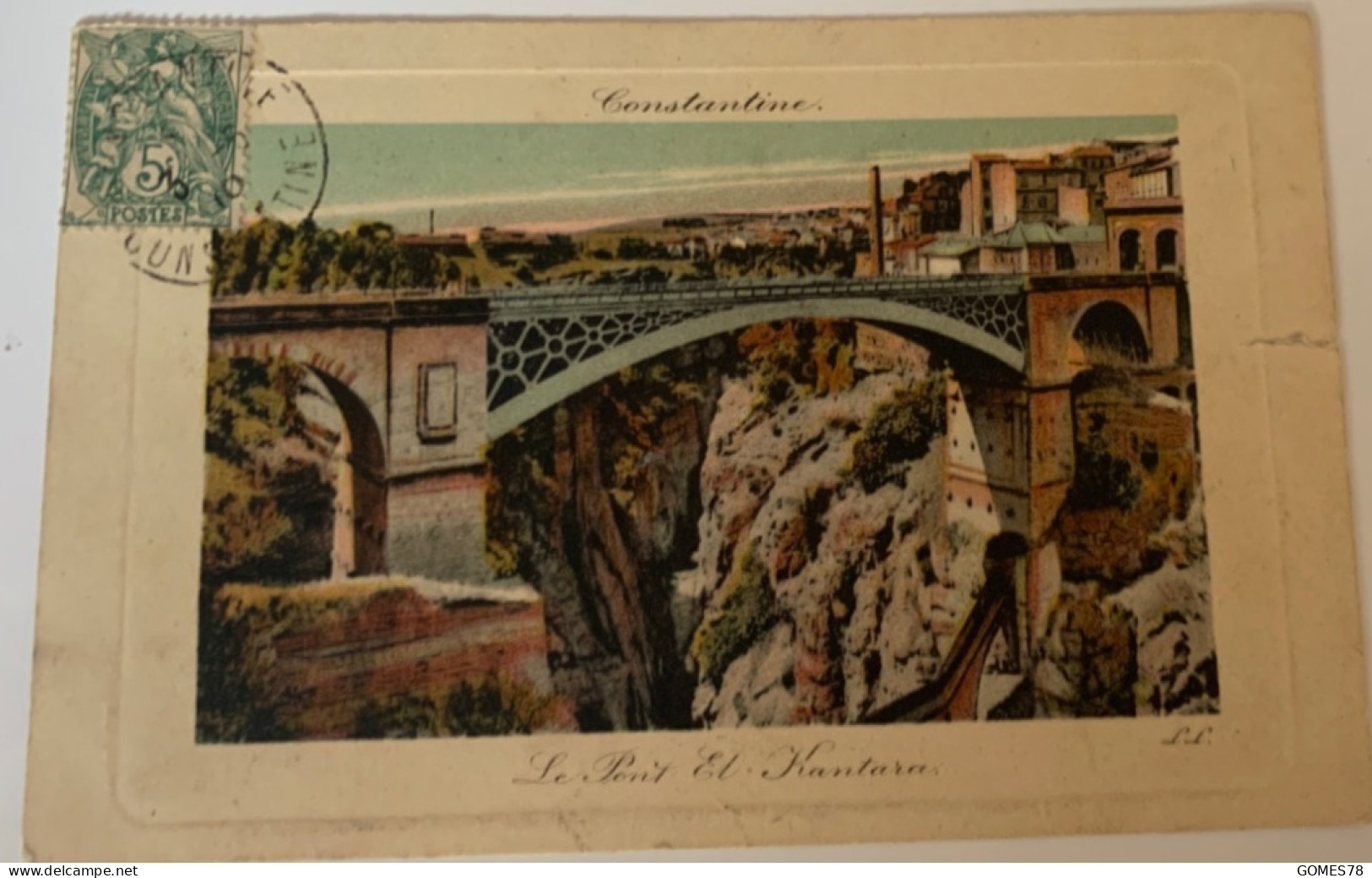 A18-Algerie Constantine Le Pont El Kantara Cpa Déchirure - Constantine