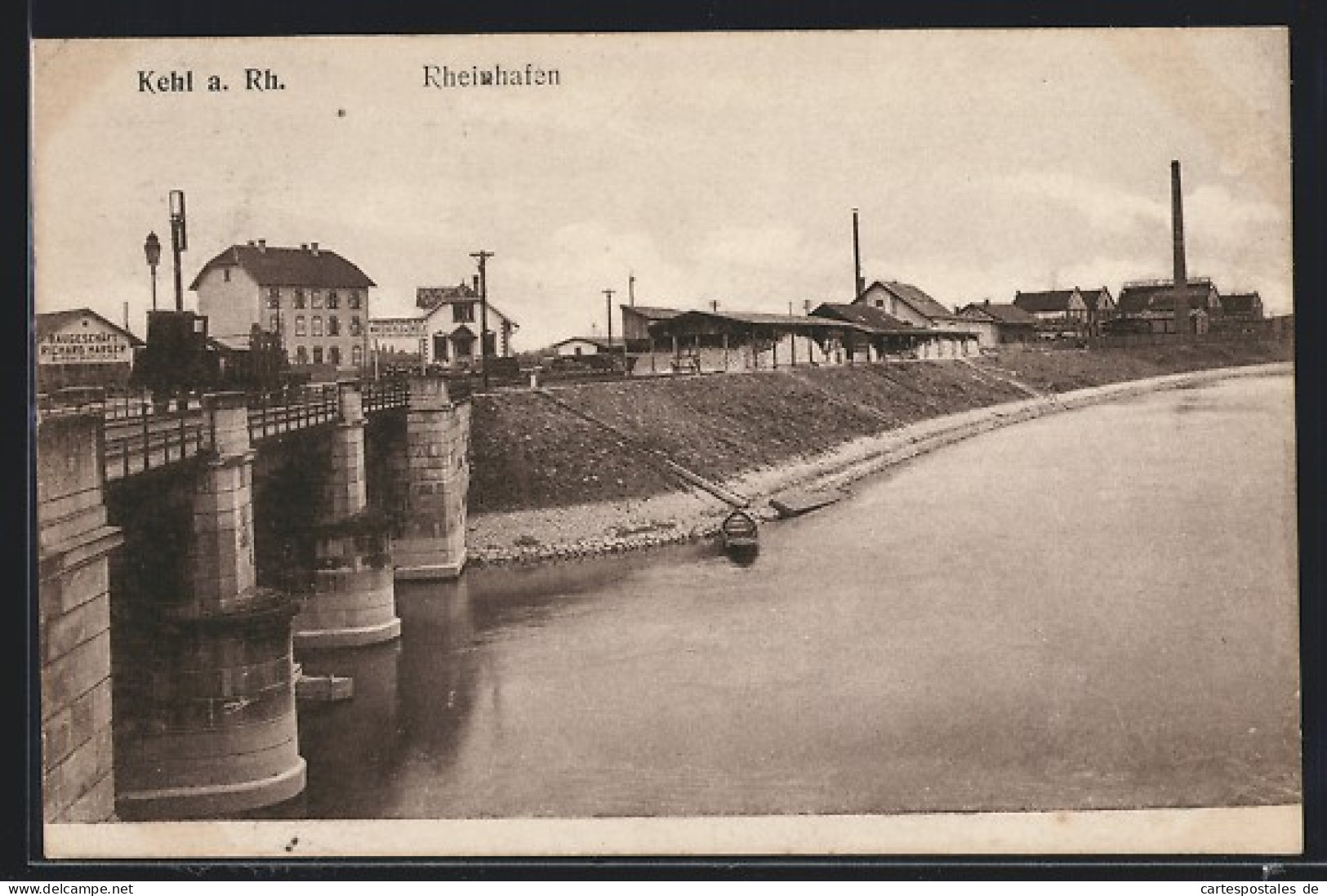 AK Kehl A. Rh., Partie Am Rheinhafen  - Kehl