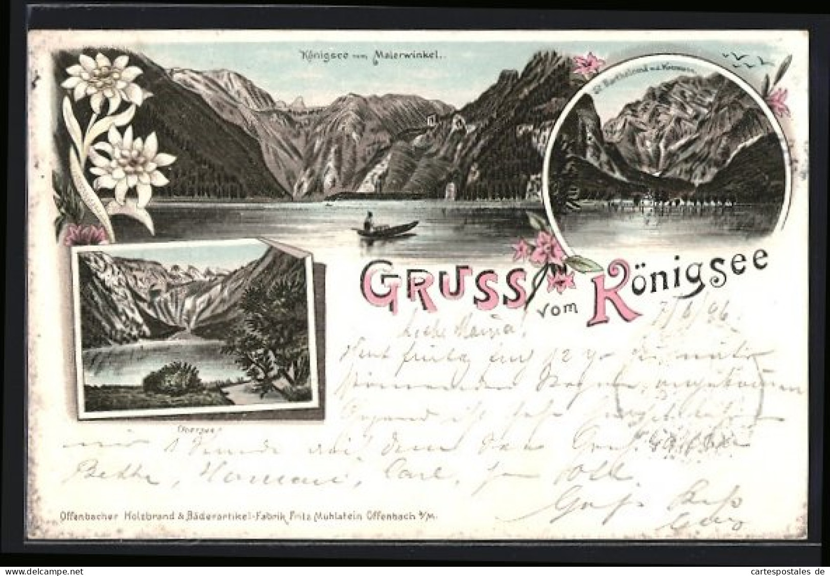 Lithographie Königsee, Obersee, Königsee Vom Malerwinkel  - Autres & Non Classés