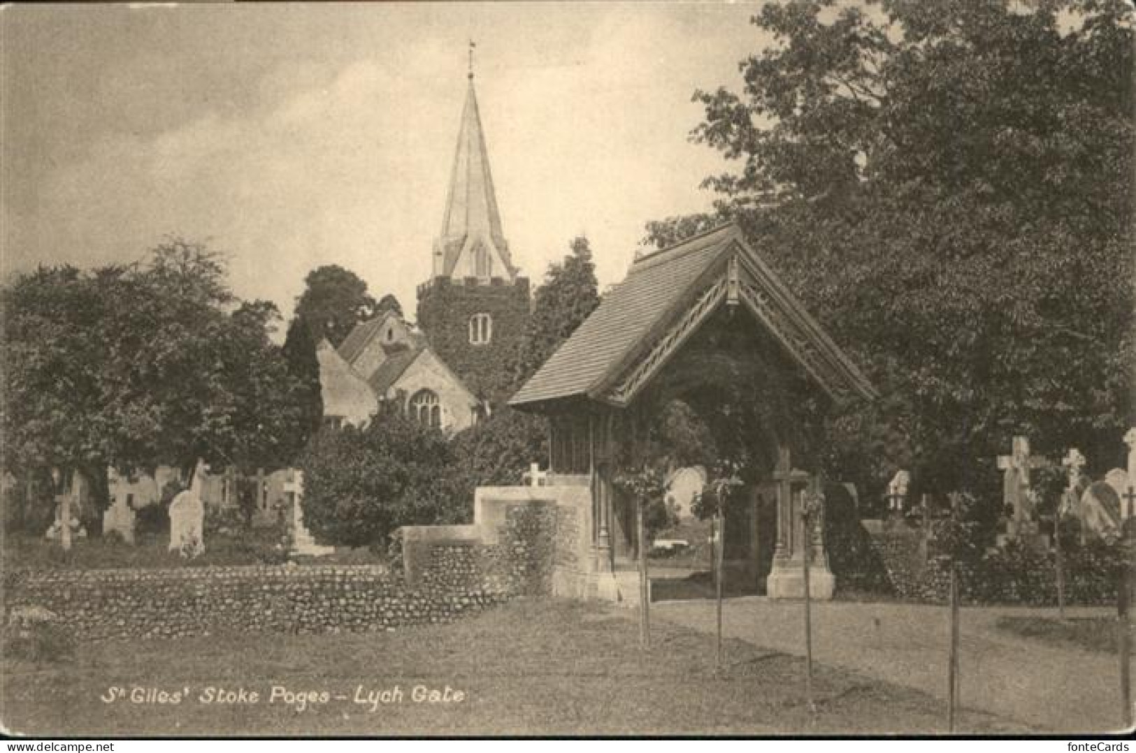 10927918 Stoke Poges Stoke Poges St Giles Lych Gate * South Bucks - Buckinghamshire