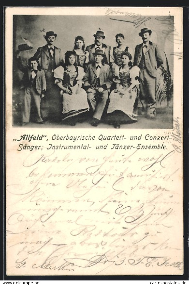 AK Allfeld, Oberbayrische Quartett- Und Conzert-Sänger, Instrumental- Und Tanzer-Ensemble  - Musik Und Musikanten