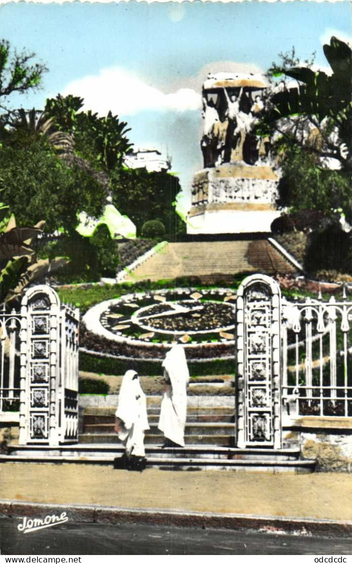 ALGER (EL DJEZAIR) Le Monument Aux Morts Et L' Horloge Florale Colorisée RV - Algiers