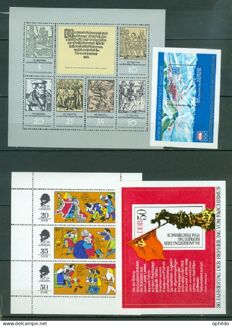 RDA /DDR   Année Complète 1975   * *  TB     - Unused Stamps