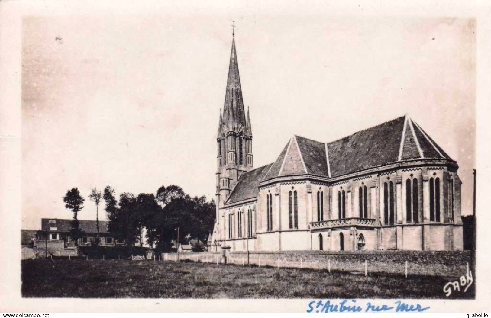 14 - Calvados - SAINT AUBIN Sur MER - L église - Saint Aubin