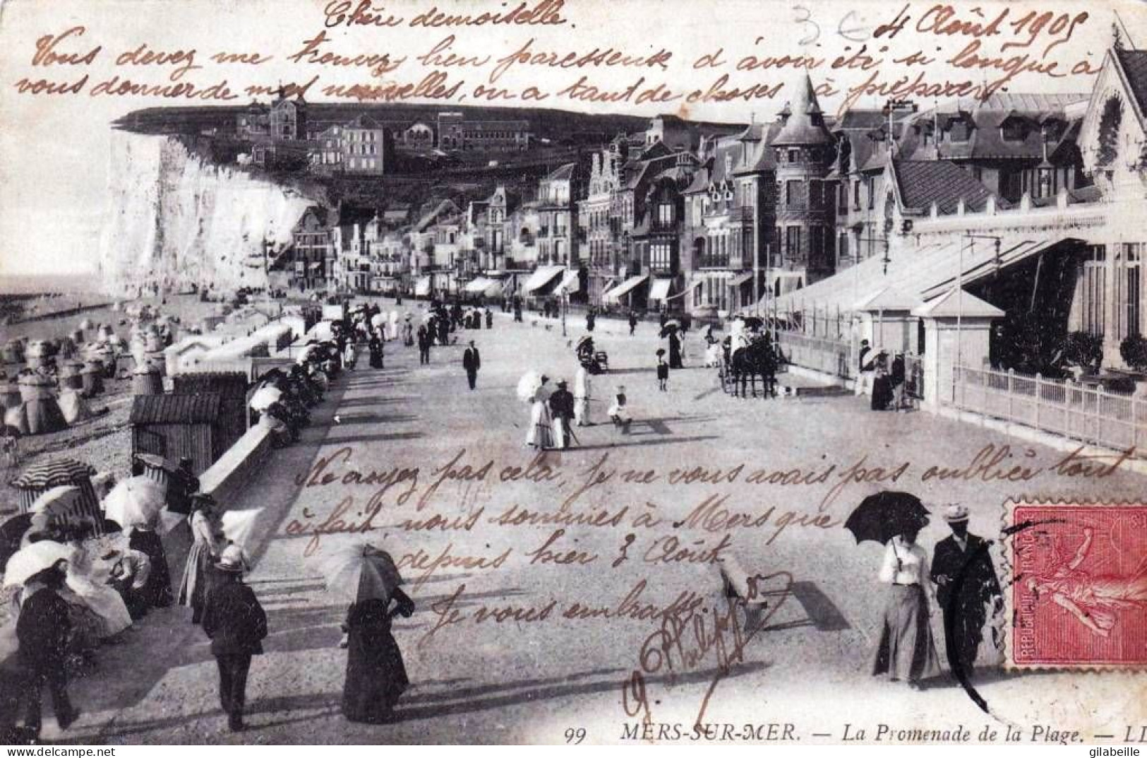 80 - Somme -  MERS Sur MER ( Mers Les Bains )  -  La Promenade De La Plage - Mers Les Bains