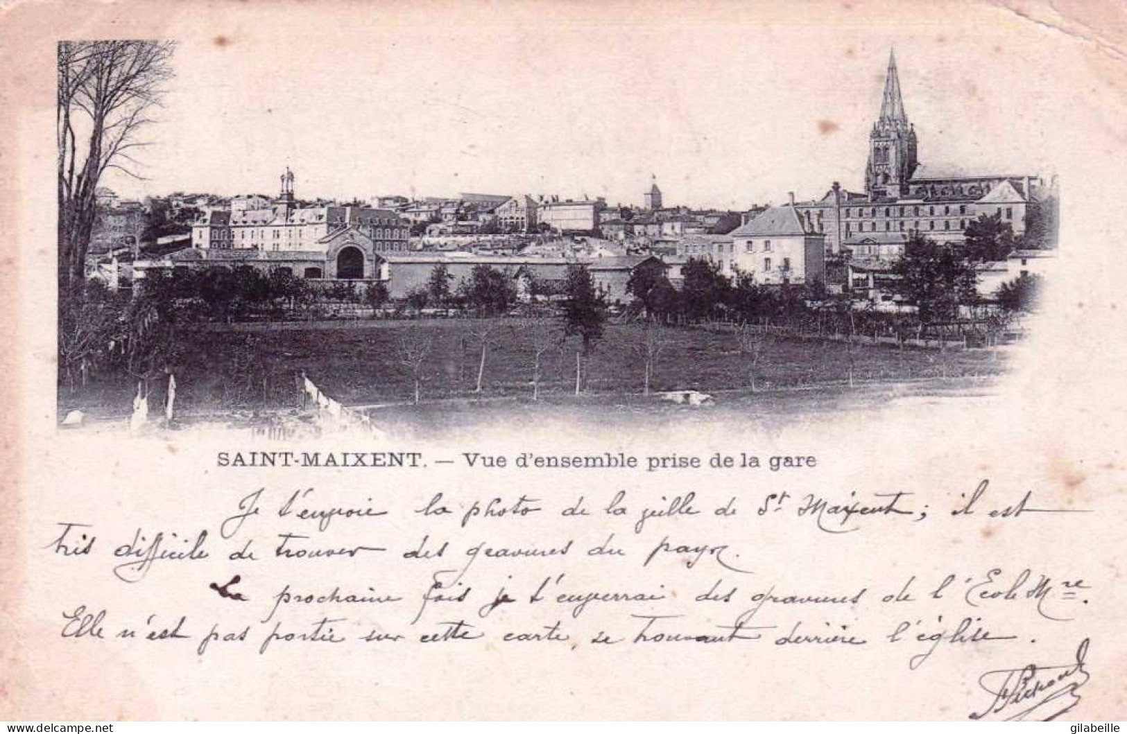 79 - Deux Sevres -  SAINT MAIXENT L ECOLE - Vue D Ensemble Prise De La Gare - Carte Precurseur - Saint Maixent L'Ecole