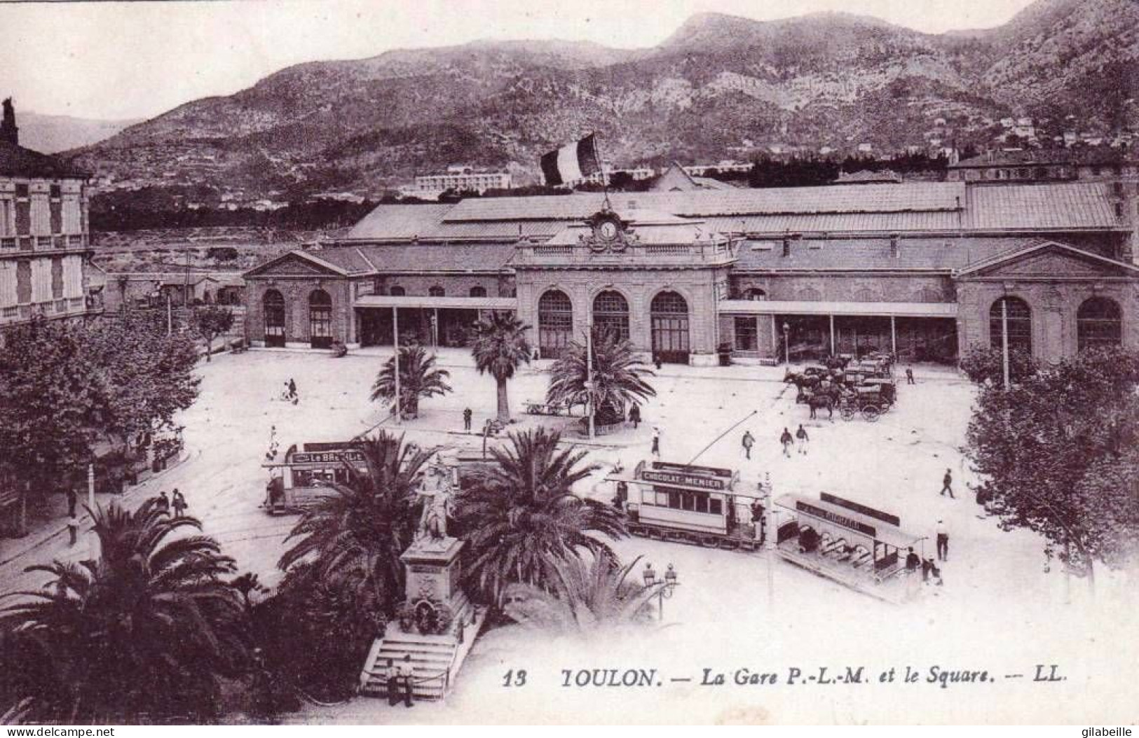 83 - Var -  TOULON -  La Gare P L M Et Le Square - Toulon
