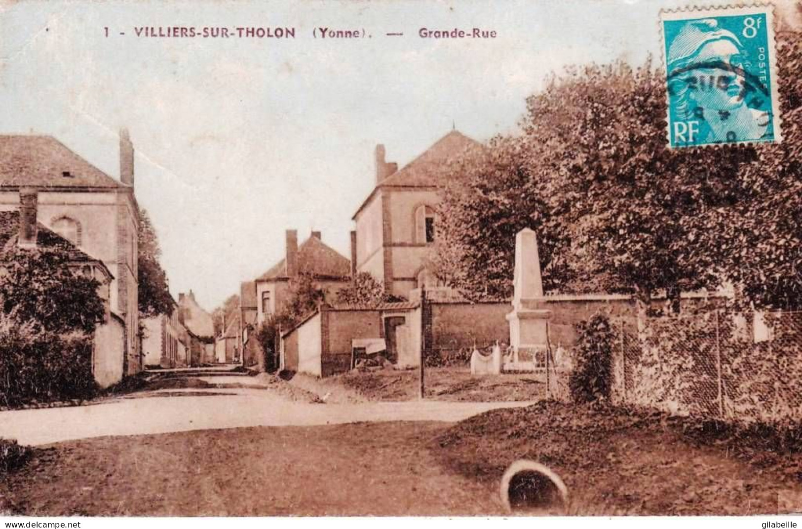 89 - Yonne - VILLIERS Sur THOLON - Grande Rue - Monument Aux Morts - Autres & Non Classés