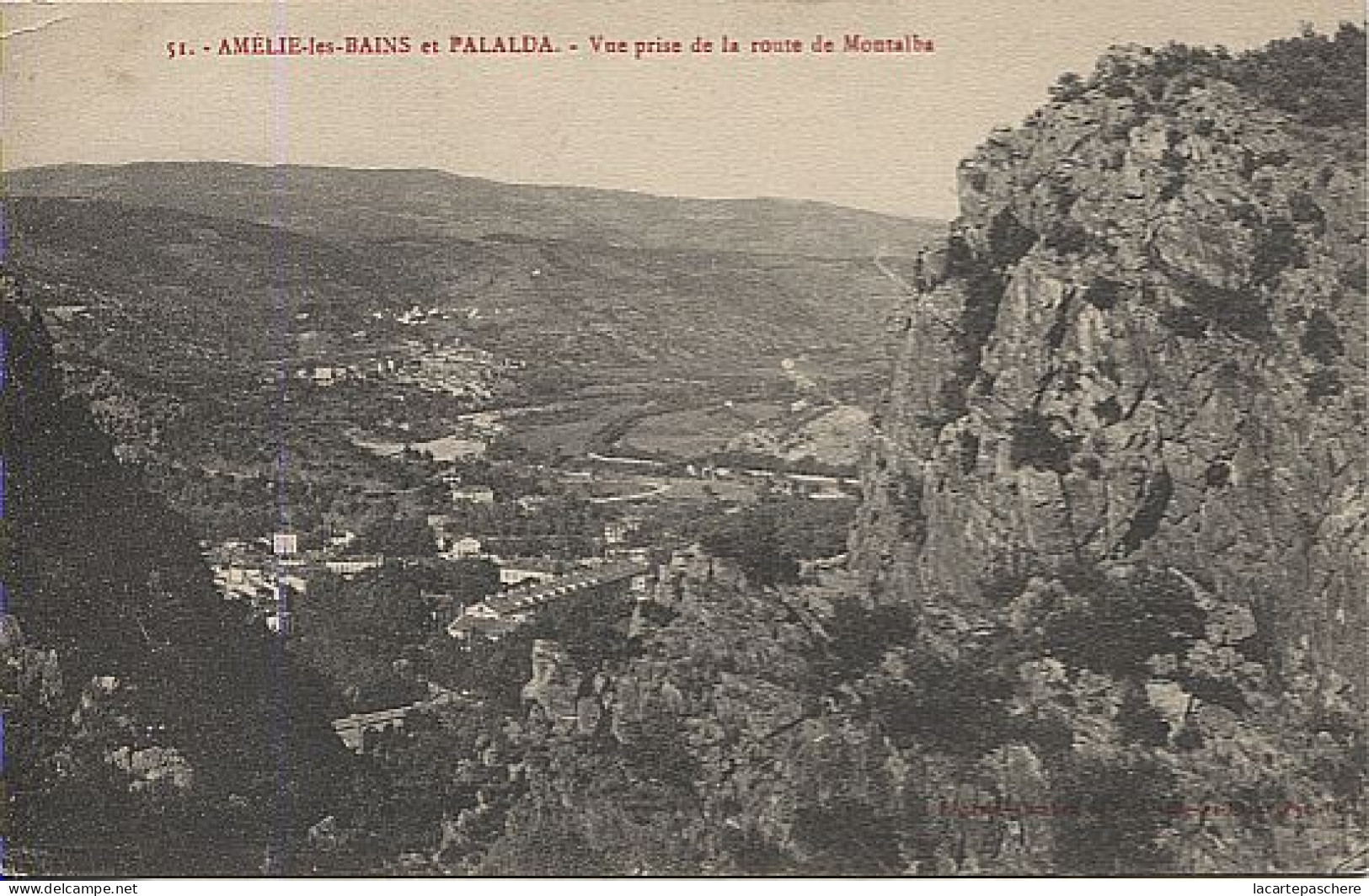 X123552 PYRENEES ORIENTALES AMELIE LES BAINS ET PALALDA VUE PRISE DE LA ROUTE DE MONTALBA - Other & Unclassified