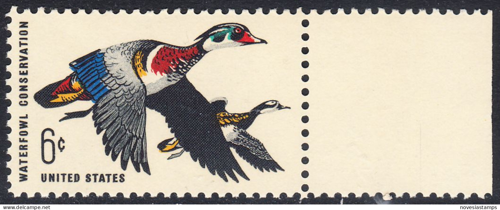 !a! USA Sc# 1362 MNH SINGLE W/ Right Margin (a2) - Waterfowl Conserv. - Unused Stamps