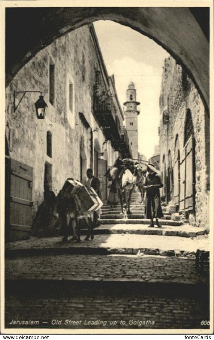 10915191 Jerusalem Yerushalayim Jerusalem Old Street Leading Golgatha *  - Israel