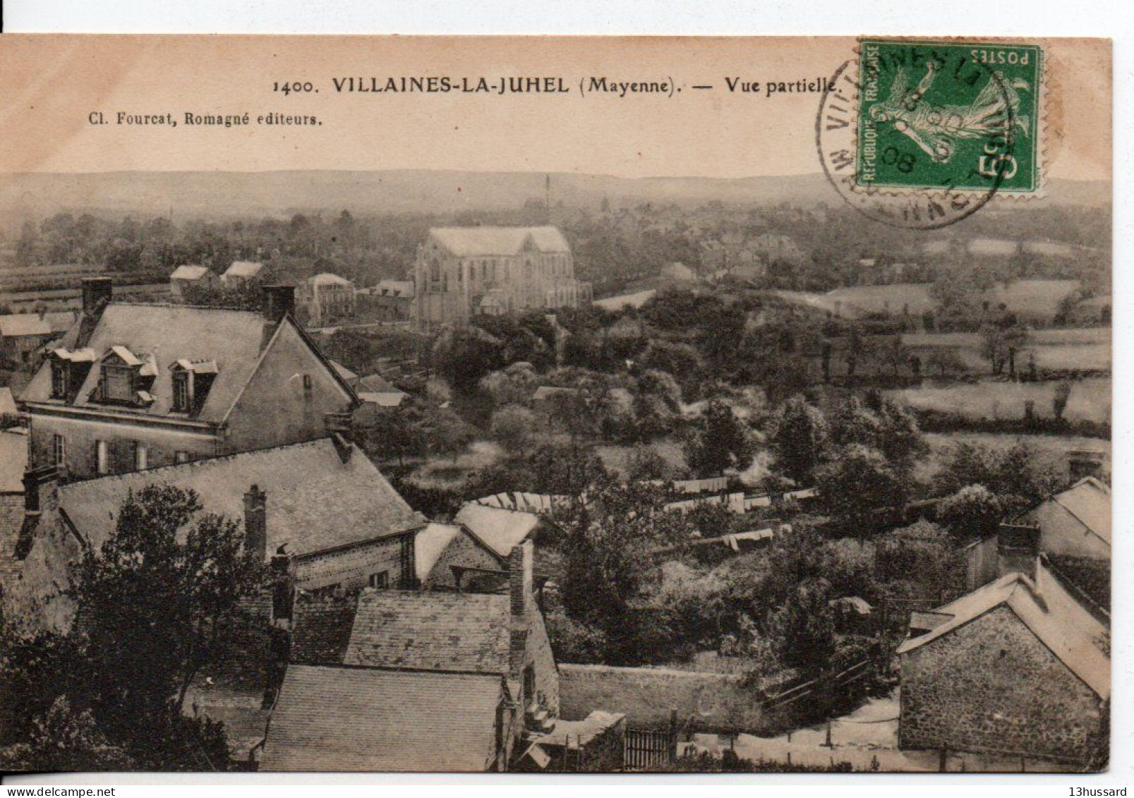 Carte Postale Ancienne Villaines La Juhel - Vue Partielle - Villaines La Juhel
