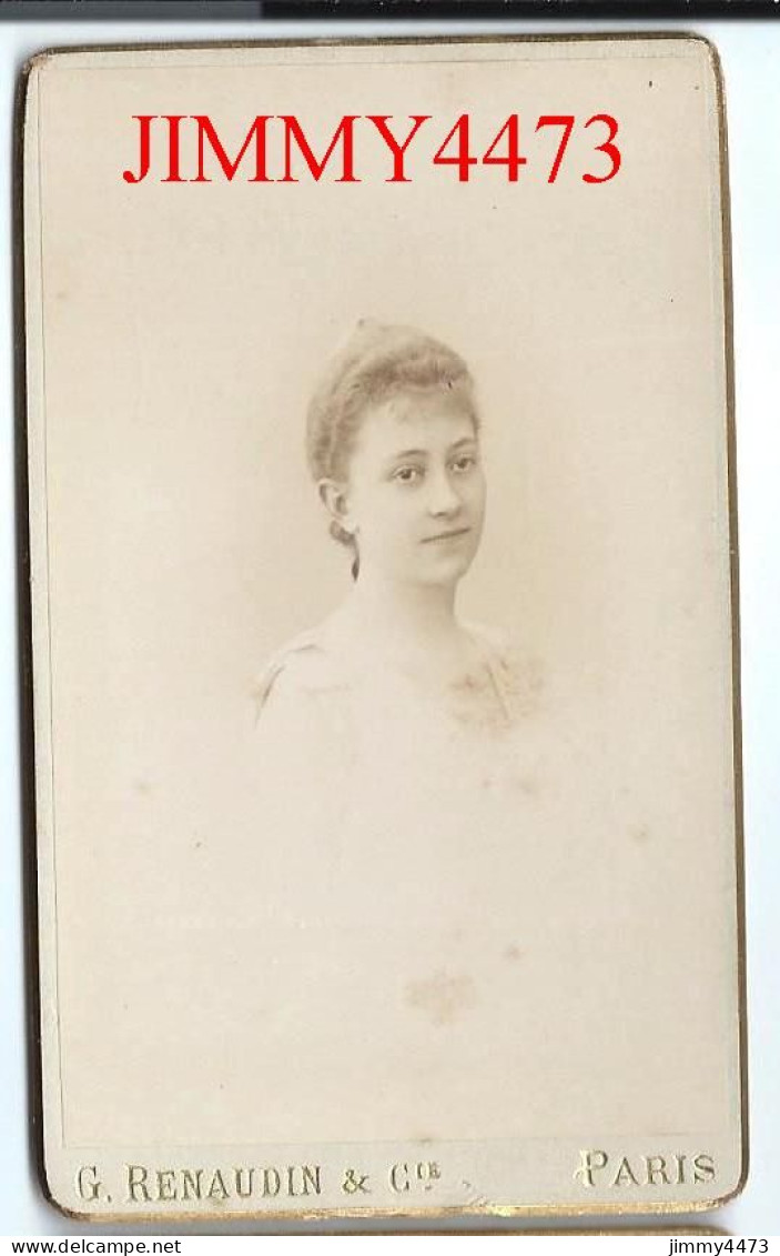 CARTE CDV - Phot-Edit. G. RENAUDIN & Cie - Portrait D'une Jolie Jeune Fille à Identifier - Tirage Aluminé 19 ème - Alte (vor 1900)