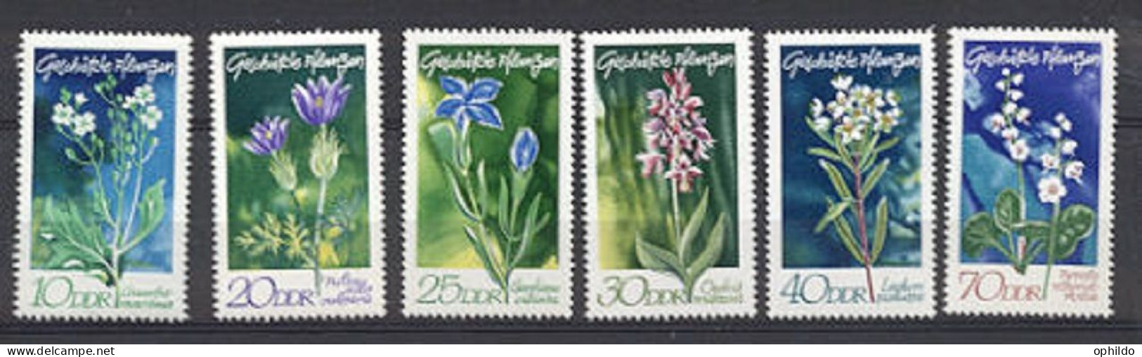 DDR  Yvert   1255/1260  * * TB  Plante Fleur  - Neufs