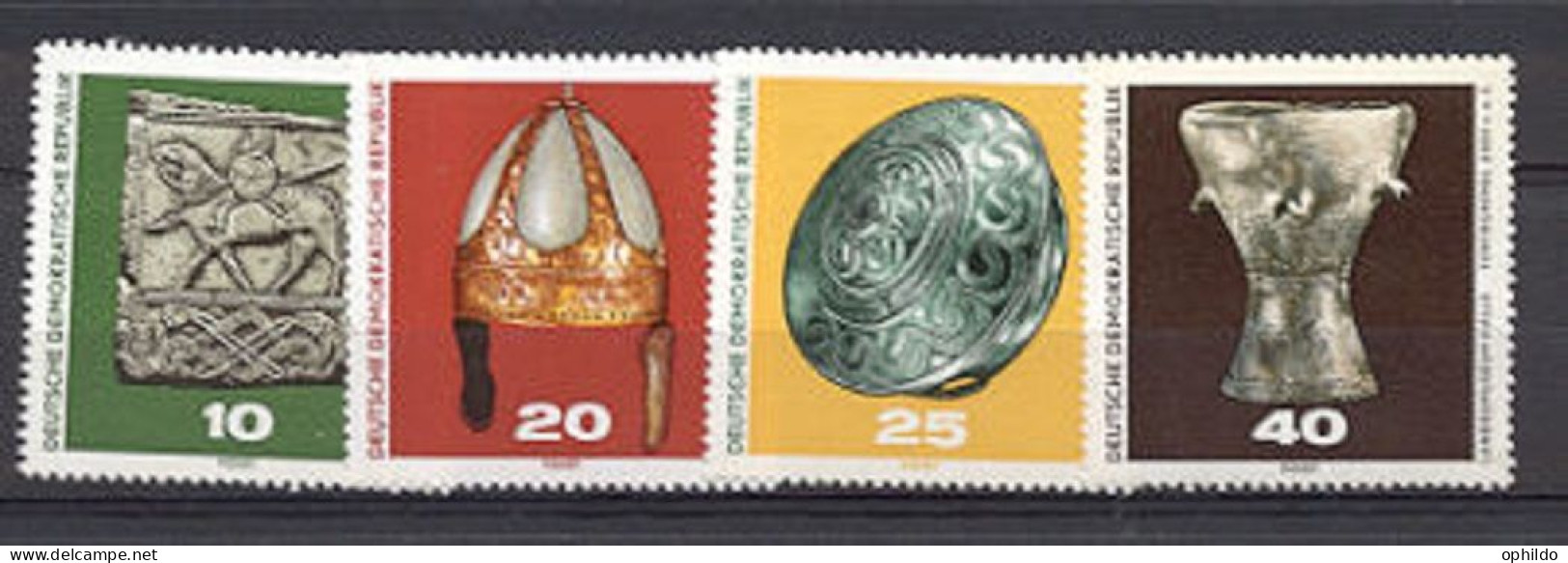 DDR  Yvert   1246/1249  * * TB   Archéologie Prehistoire   - Neufs