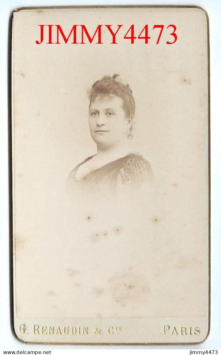 CARTE CDV - Phot-Edit. G. RENAUDIN & Cie - Portrait D'une Femme à Identifier - Tirage Aluminé 19 ème - Old (before 1900)
