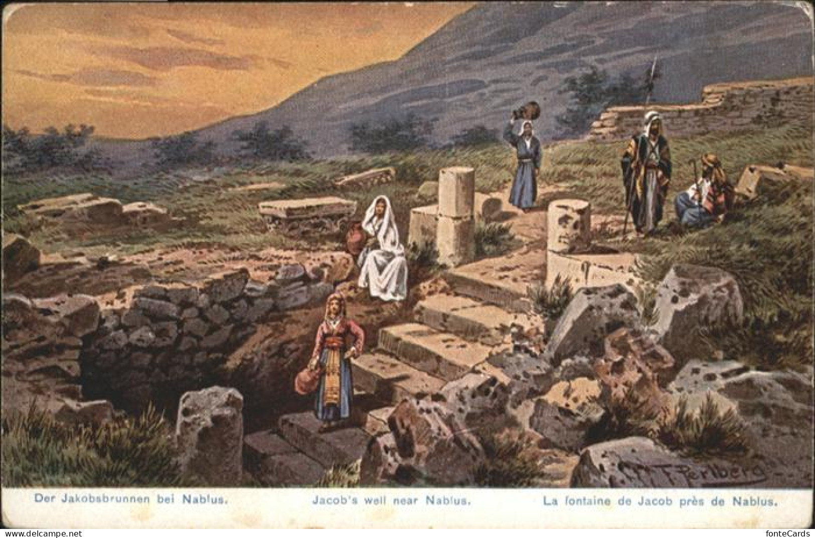 10914800 Nablus Nablus Jakobsbrunnen Fontaine Jacob Kuenstler F. Perlberg * Nabl - Israel