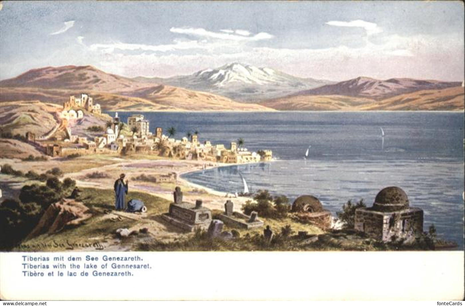 10914795 Tiberias Tiberias See Genezareth Gennesaret Kuenstler F. Perlberg * Tib - Israel