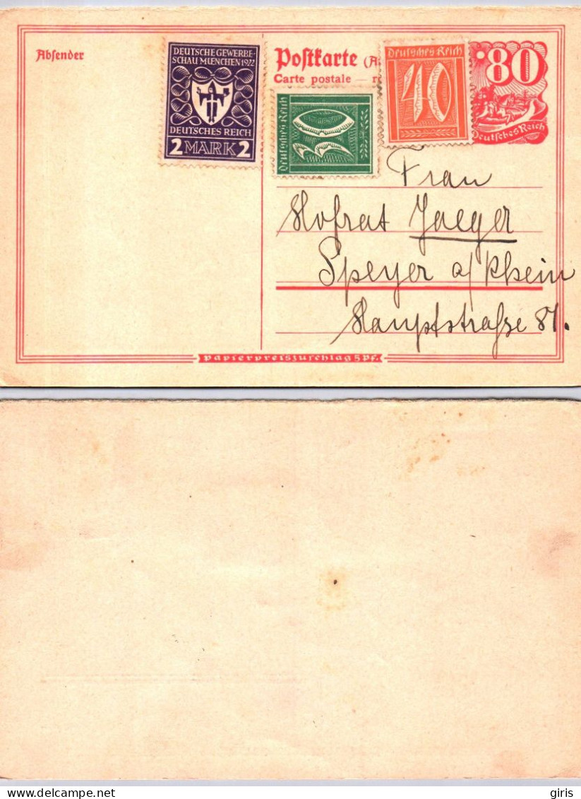 Allemagne - Postkarte 80 Deutches Reich - Andere & Zonder Classificatie