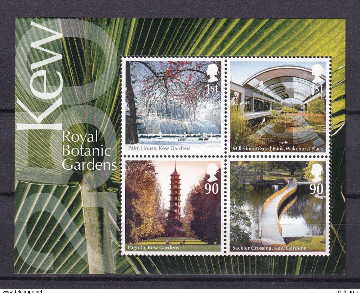 195 GRANDE BRETAGNE 2009 - Y&T BF 65 - Jardin Kew Serre Aux Palmiers Pagode Passerelle - Neuf ** (MNH) Sans Charniere - Unused Stamps