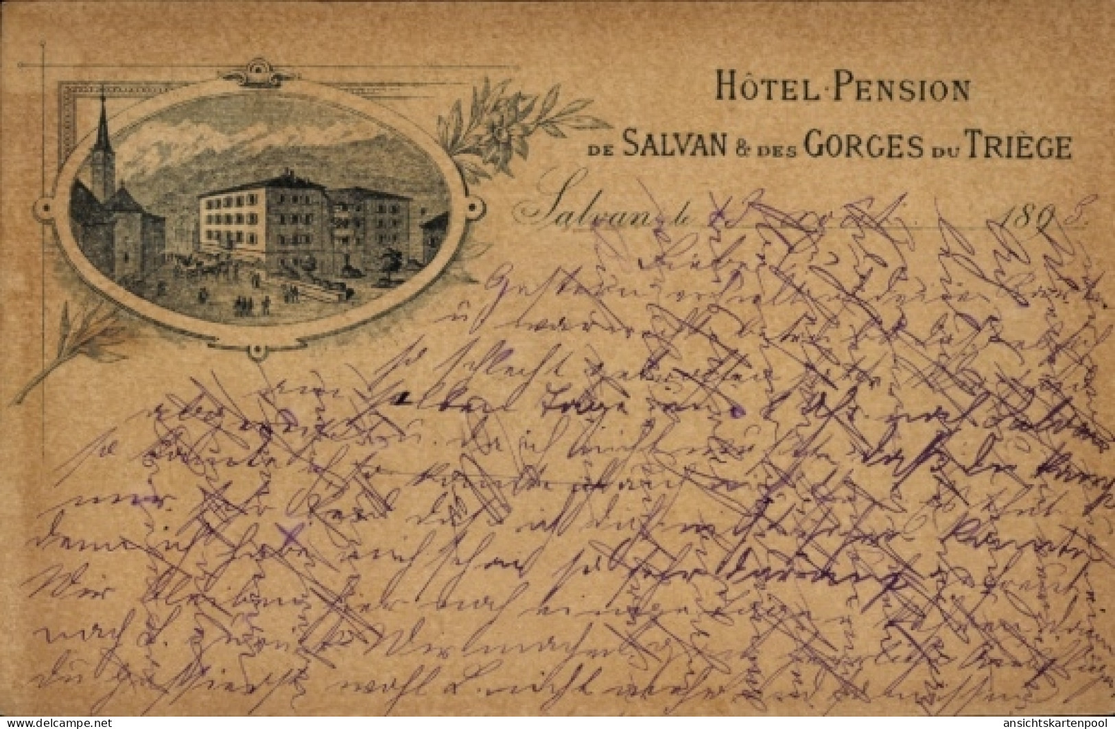  Salvan Kanton Wallis Schweiz, Hotel Pension De Salvan, Hotel Des Gorges Du Triege - Other & Unclassified