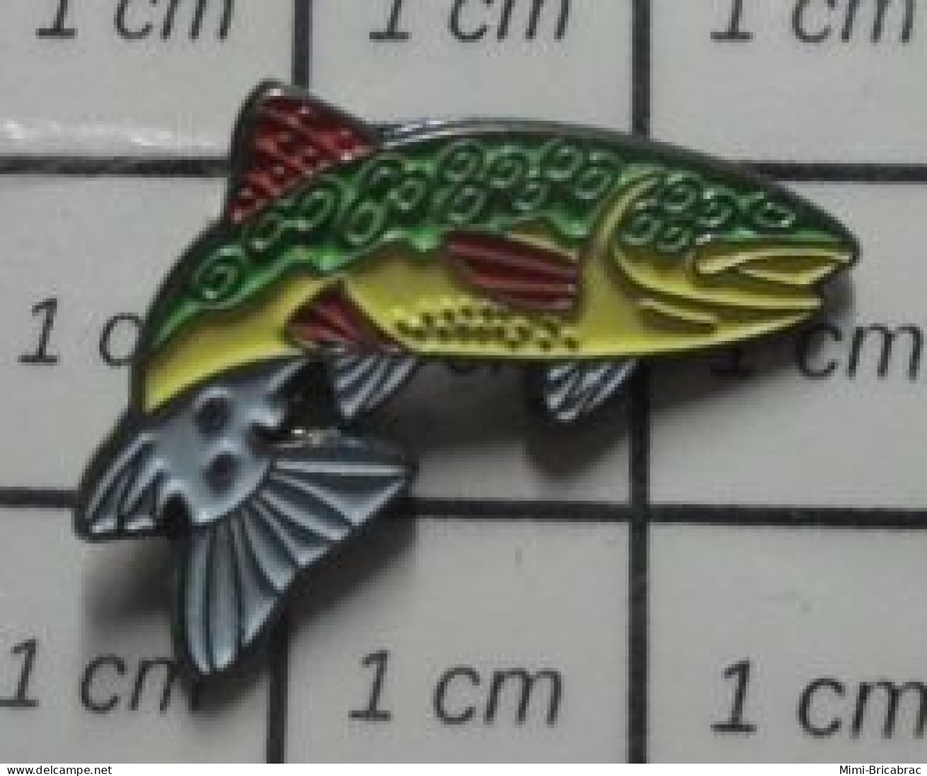 811B Pin's Pins / Beau Et Rare / ANIMAUX / POISSON SAUMON MULTICOLORE - Animali