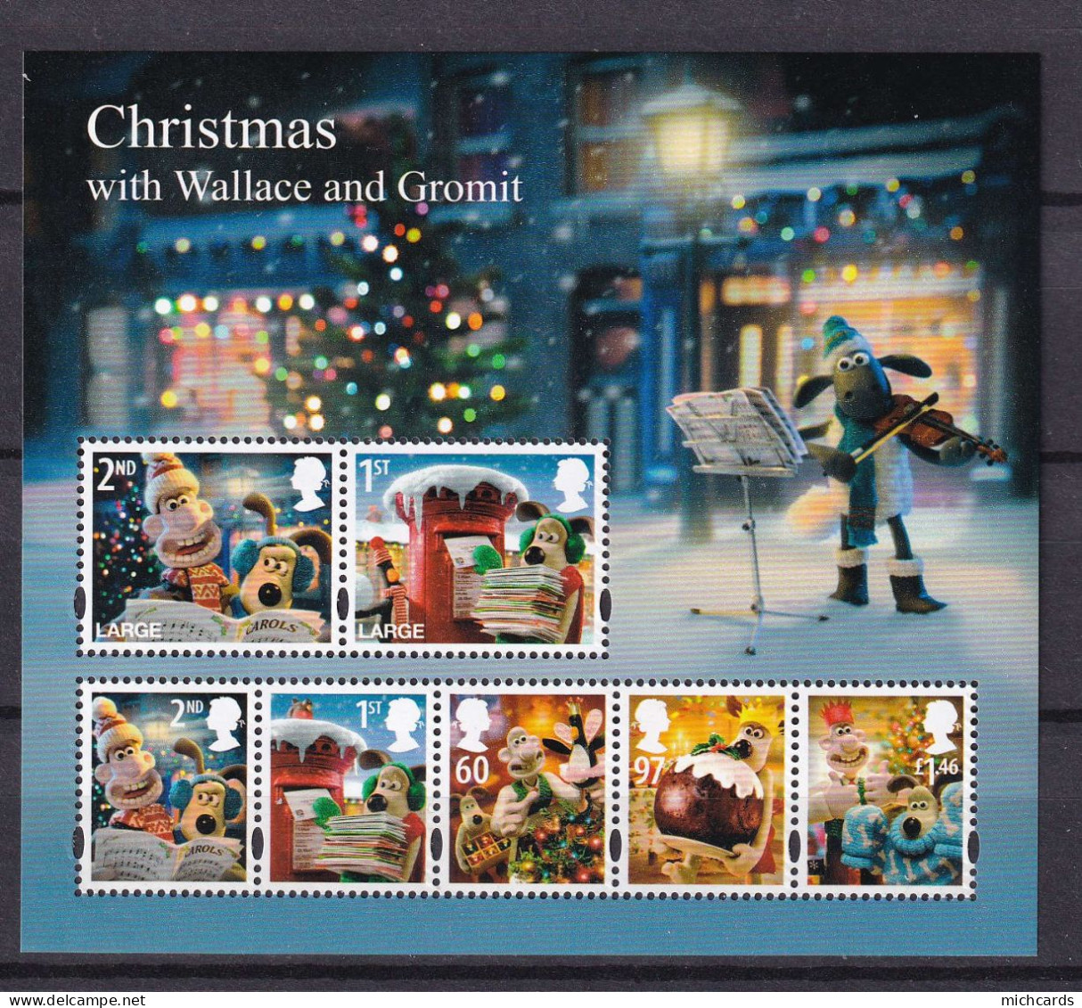 195 GRANDE BRETAGNE 2010 - Y&T BF 79 - Noel Gromit Wallace Sapin Rouge Gorge - Neuf ** (MNH) Sans Charniere - Unused Stamps