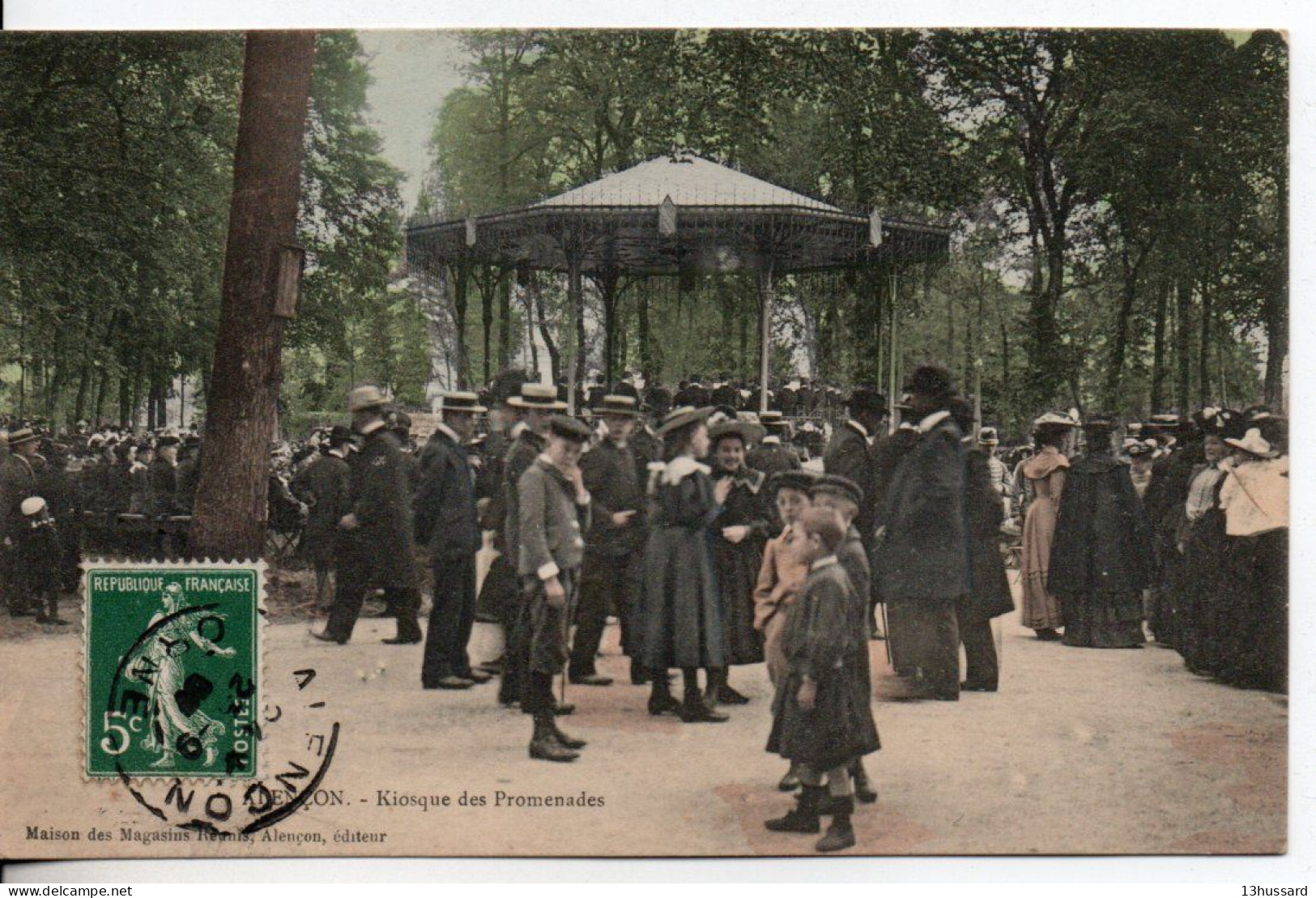 Carte Postale Ancienne Alençon - Kiosque Des Promenades - Musique - Alencon