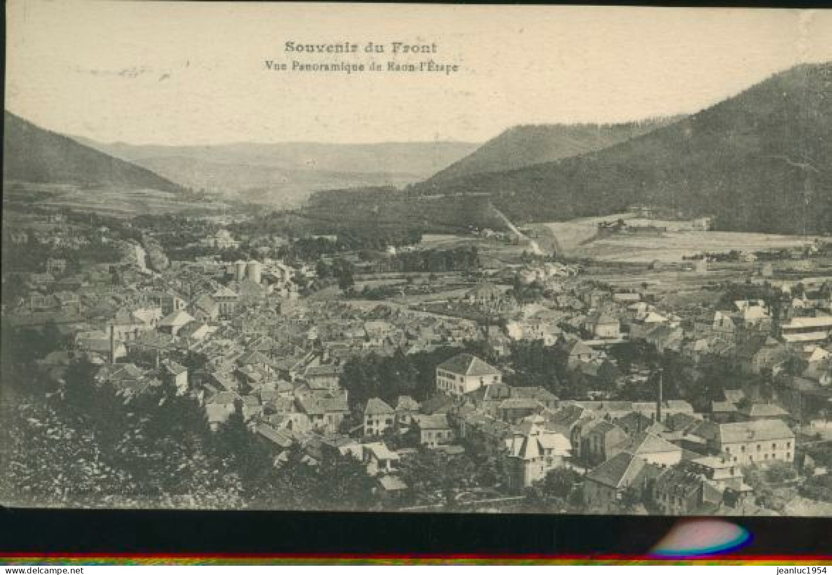 RAON L ETAPE RARE CARTE DOUBLE PANORAMIQUE   ( MES PHOTOS NE SONT PAS JAUNES ) - Raon L'Etape