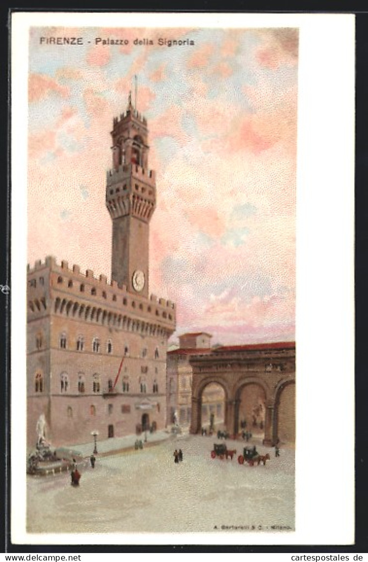 Lithographie Firenze, Palazzo Della Signoria  - Firenze (Florence)