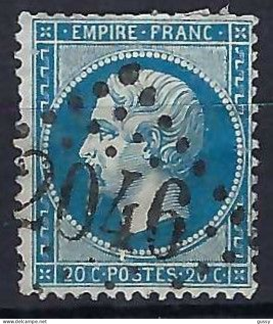 FRANCE Classique, B Obl. GC Des Villes Sur TP Isolés: GC 2046 (Lille,1) Sur Y&T 22a - 1862 Napoleon III