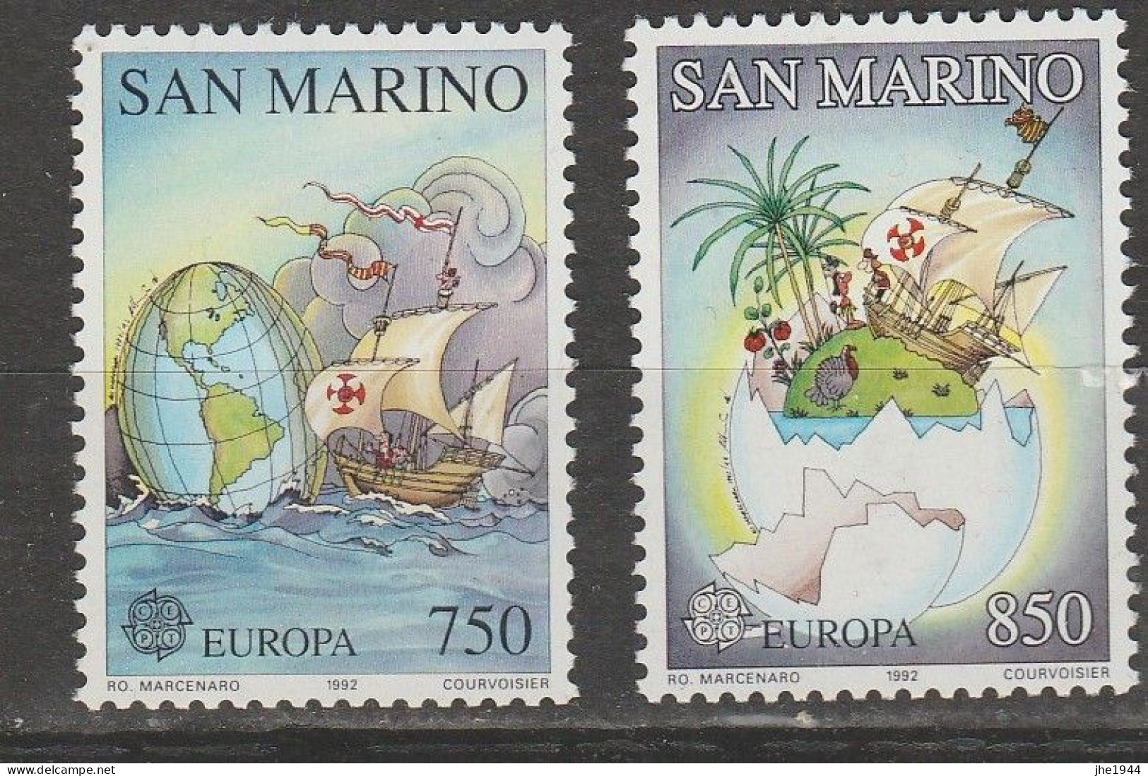 Europa 1992 Découverte Amérique Christophe Colomb Voir liste des timbres à vendre **