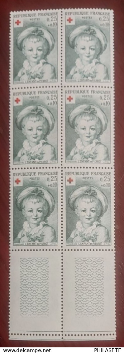 France  Neufs N** Bloc De 6 Timbres YT N° 1367 L'enfant En Pierrot De  Fragonard - Mint/Hinged