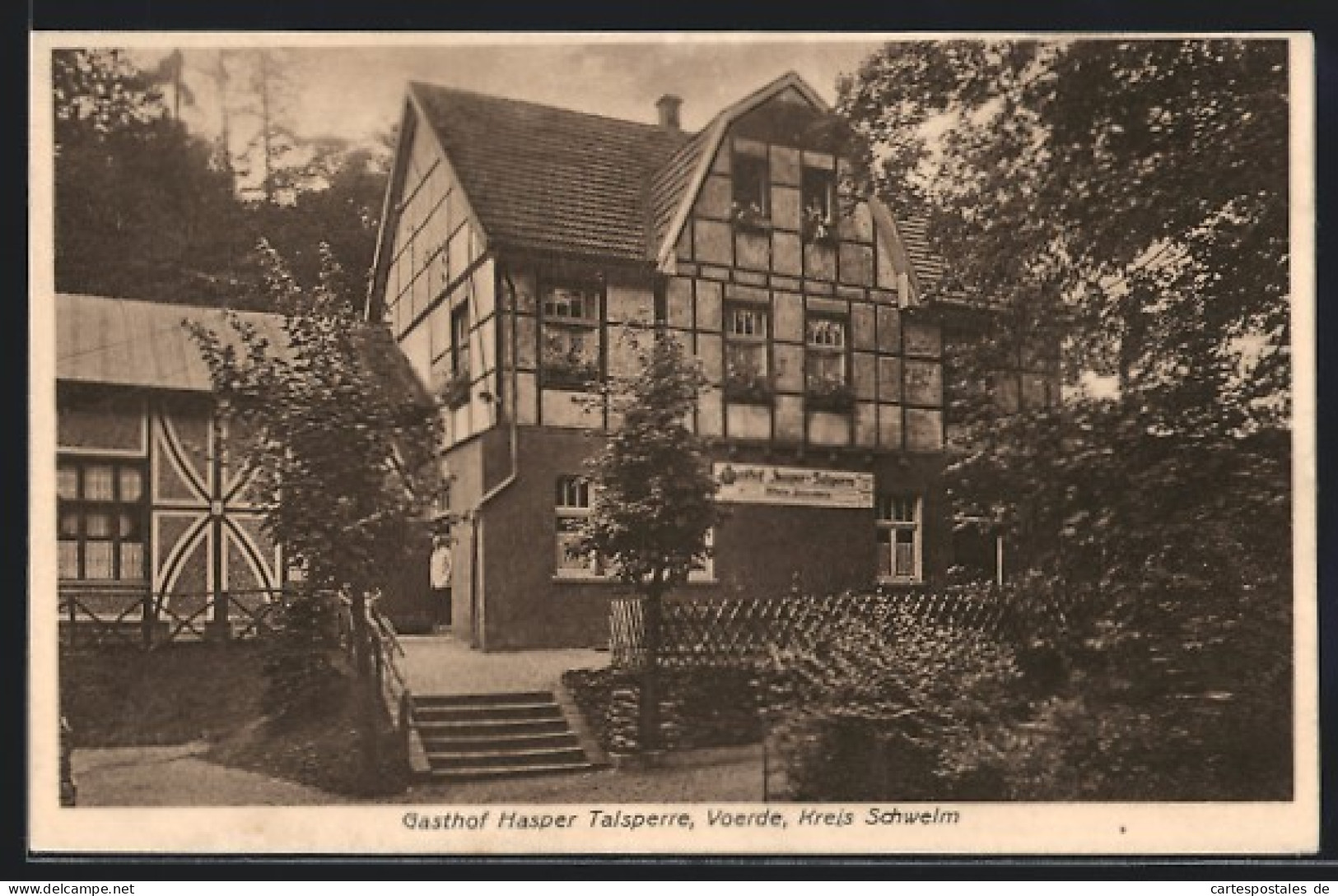 AK Voerde, Blick Zum Gasthaus Hasper Talsperre  - Voerde