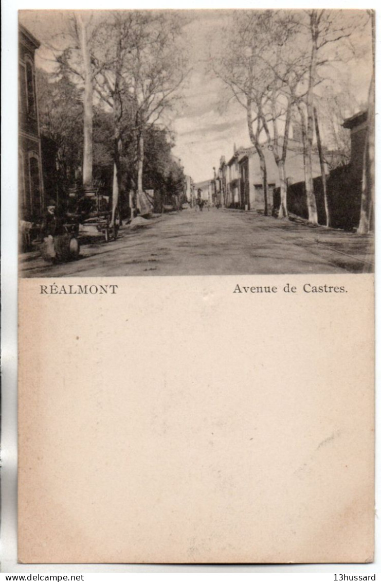 Carte Postale Ancienne Réalmont - Avenue De Castres - Realmont