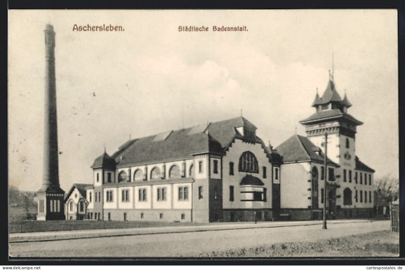 AK Aschersleben, Partie An Der Städtischen Badeanstalt  - Aschersleben