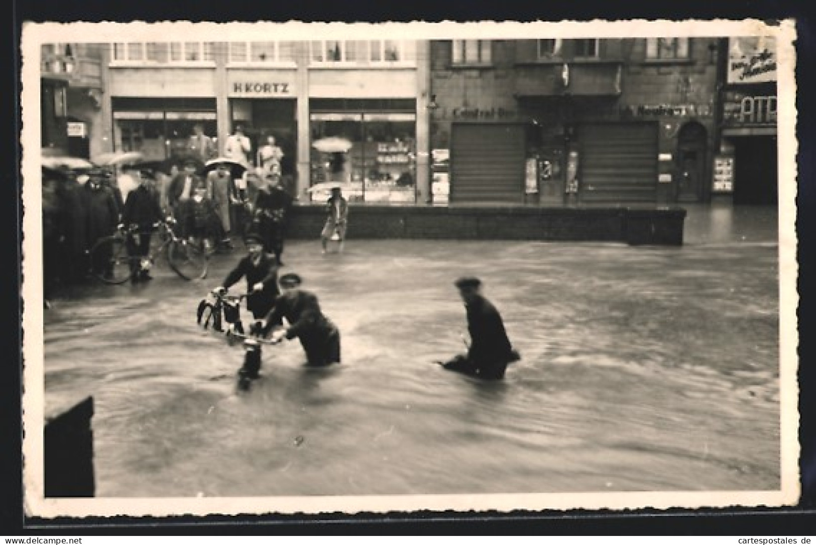 Foto-AK Osterfeld, Hochwasser Im Jahr 1938  - Floods
