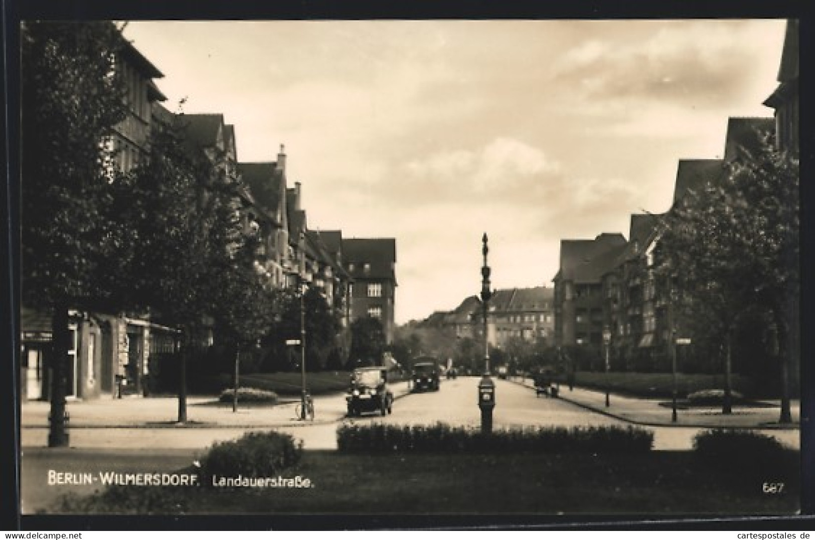 AK Berlin-Wilmersdorf, Landauerstrasse, Von Einer Anlage Aus Gesehen  - Wilmersdorf