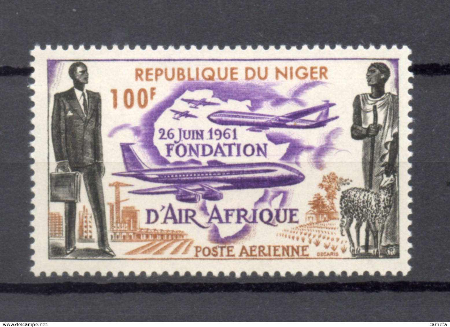 NIGER  PA   N° 22     NEUF SANS CHARNIERE  COTE 2.00€    AIR AFRIQUE AVION - Niger (1960-...)