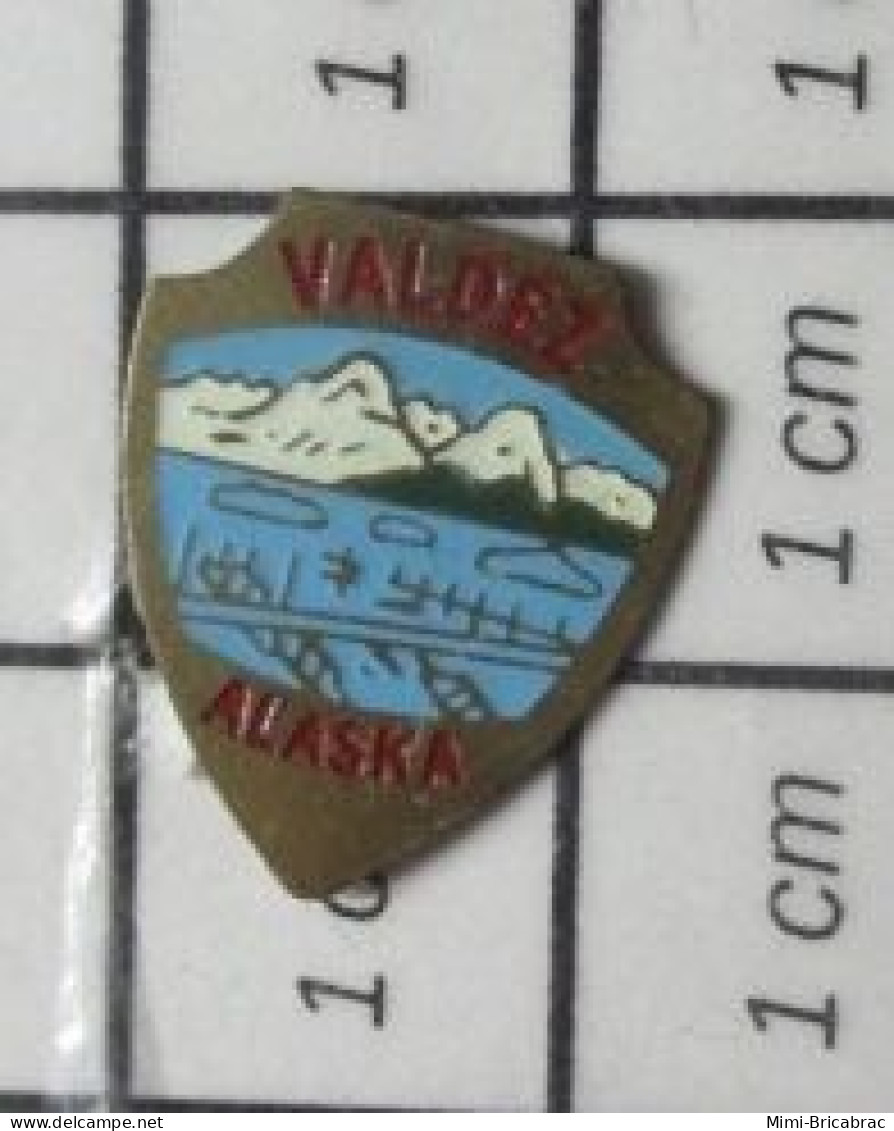 811B Pin's Pins / Beau Et Rare / VILLES / MINI PIN'S VALDEZ ALASKA - Marques