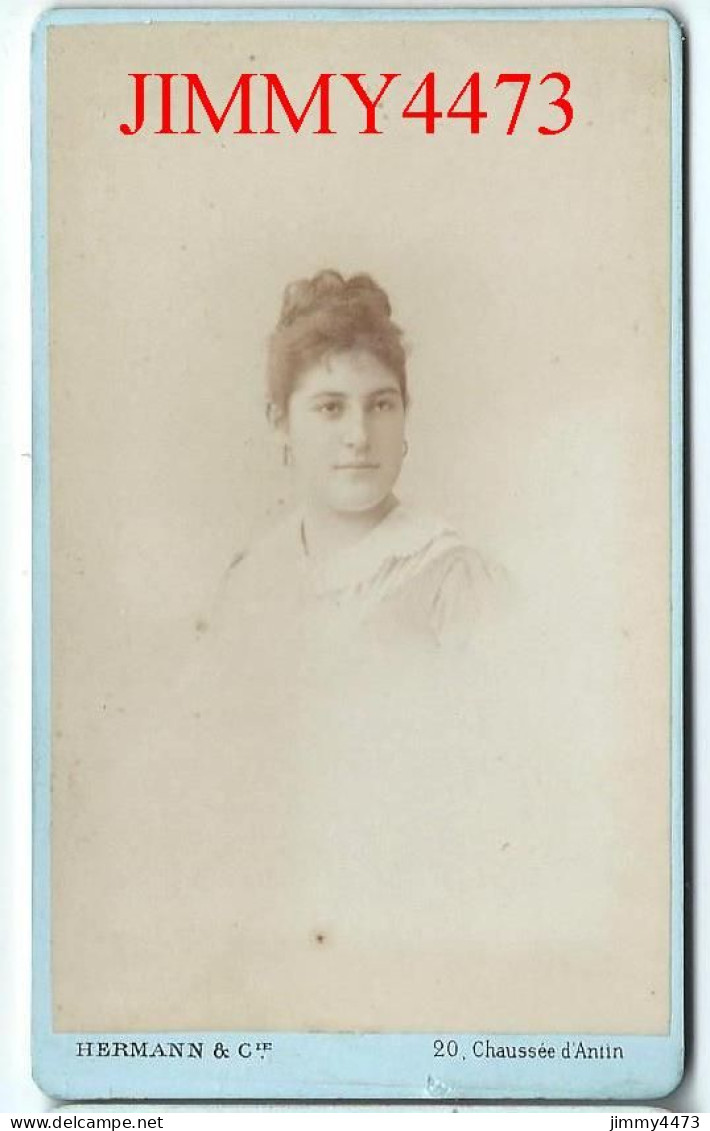 CARTE CDV - Phot-Edit.( PESME ) HERMANN & Cie Paris - Portrait D'une Jeune Fille En 1887 - Tirage Aluminé 19 ème - Alte (vor 1900)