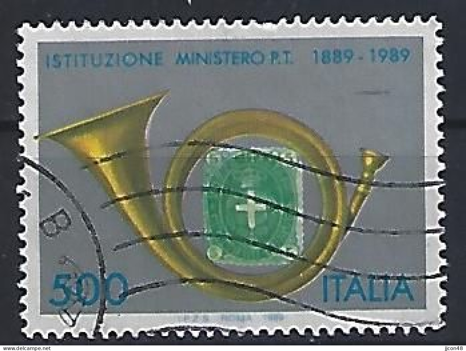 Italy 1989  100 Jahre Ministerium Fur Des Post- Und Fernmeldewesen  (o) Mi.2088 - 1981-90: Gebraucht