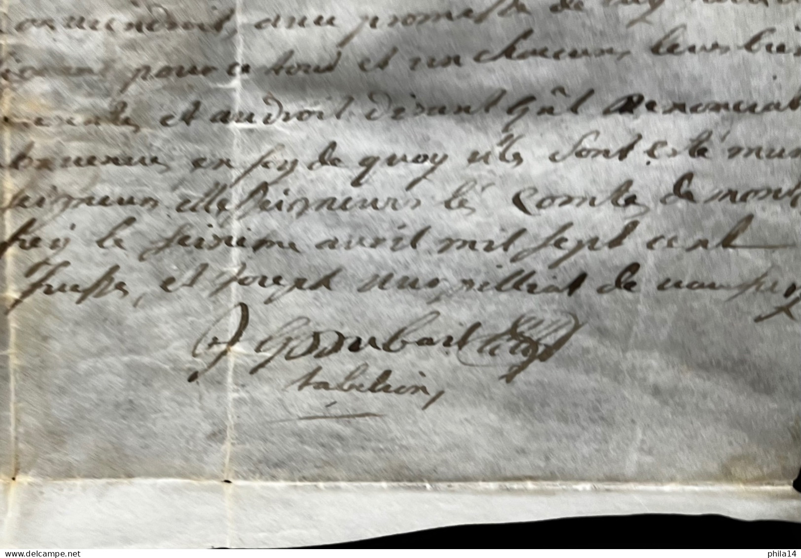 PARCHEMIN EN PEAU / 16 AVRIL 1731 / SIGNE DIDIER COMTE DE MONTJOYE / GOMBART / EVOCATION COMTE DE BOURGOGNE 35 X 26 Cm - Manuscripten
