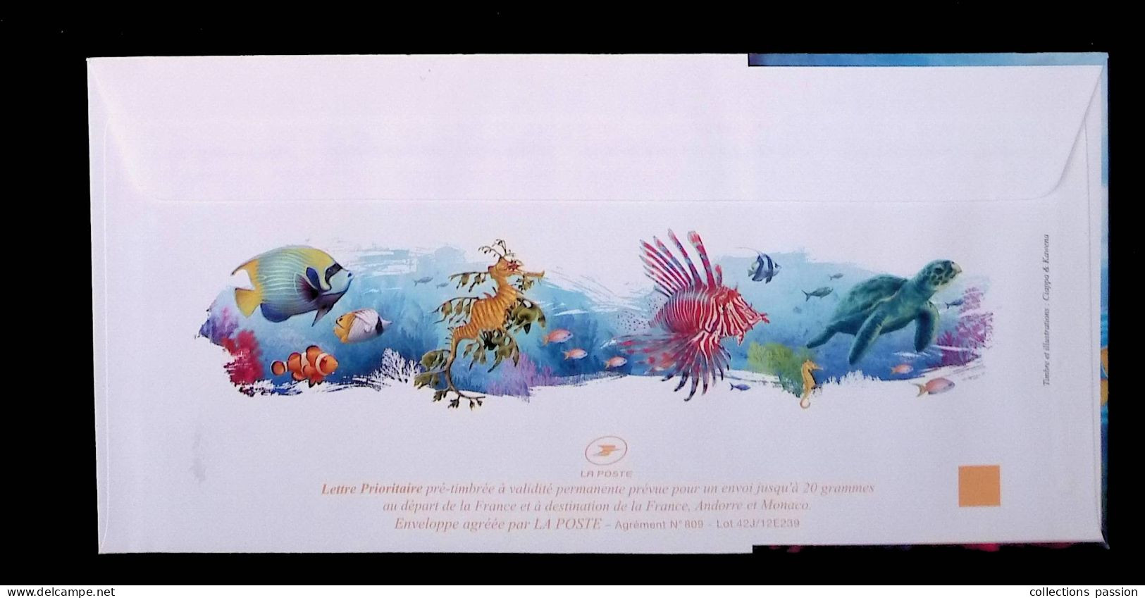 Lettre Prioritaire 20 Gr., Entier Postal, Prêt à Poster, France, Neuf, Ange De Mer Impérial, 2 Scans, Frais Fr: 1.85 E - Prêts-à-poster: Other (1995-...)