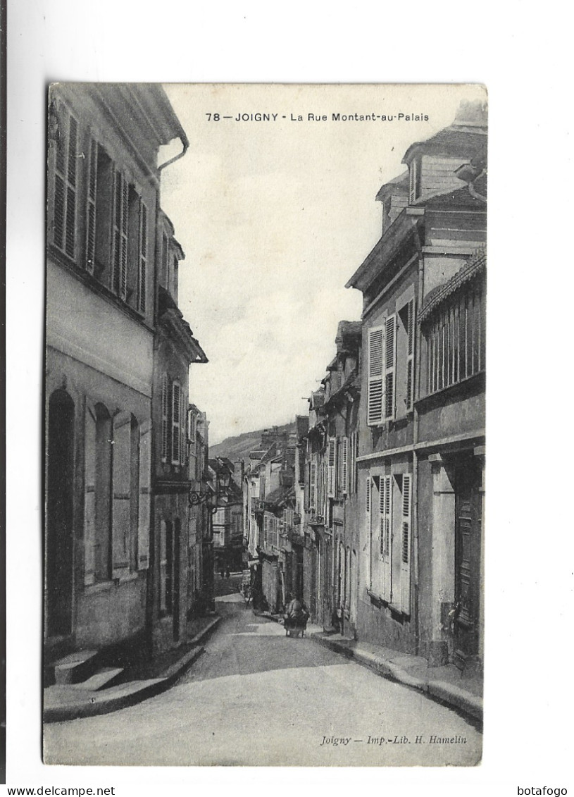 CPA DPT 89 JOIGNY  , LA RUE MONTANT AU PALAIS En 1916! - Joigny