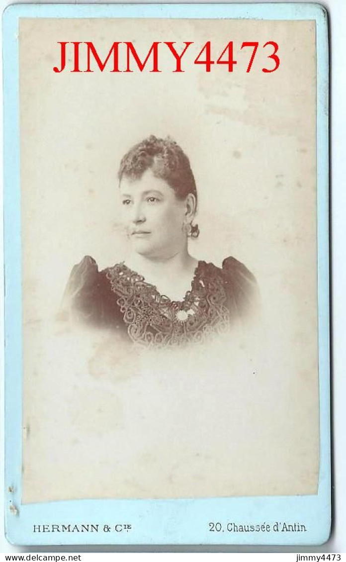 CARTE CDV - Phot-Edit. (PESME) HERMANN & Cie - Portrait D'une Femme En 1892 à Identifier - Tirage Aluminé 19 ème - Alte (vor 1900)