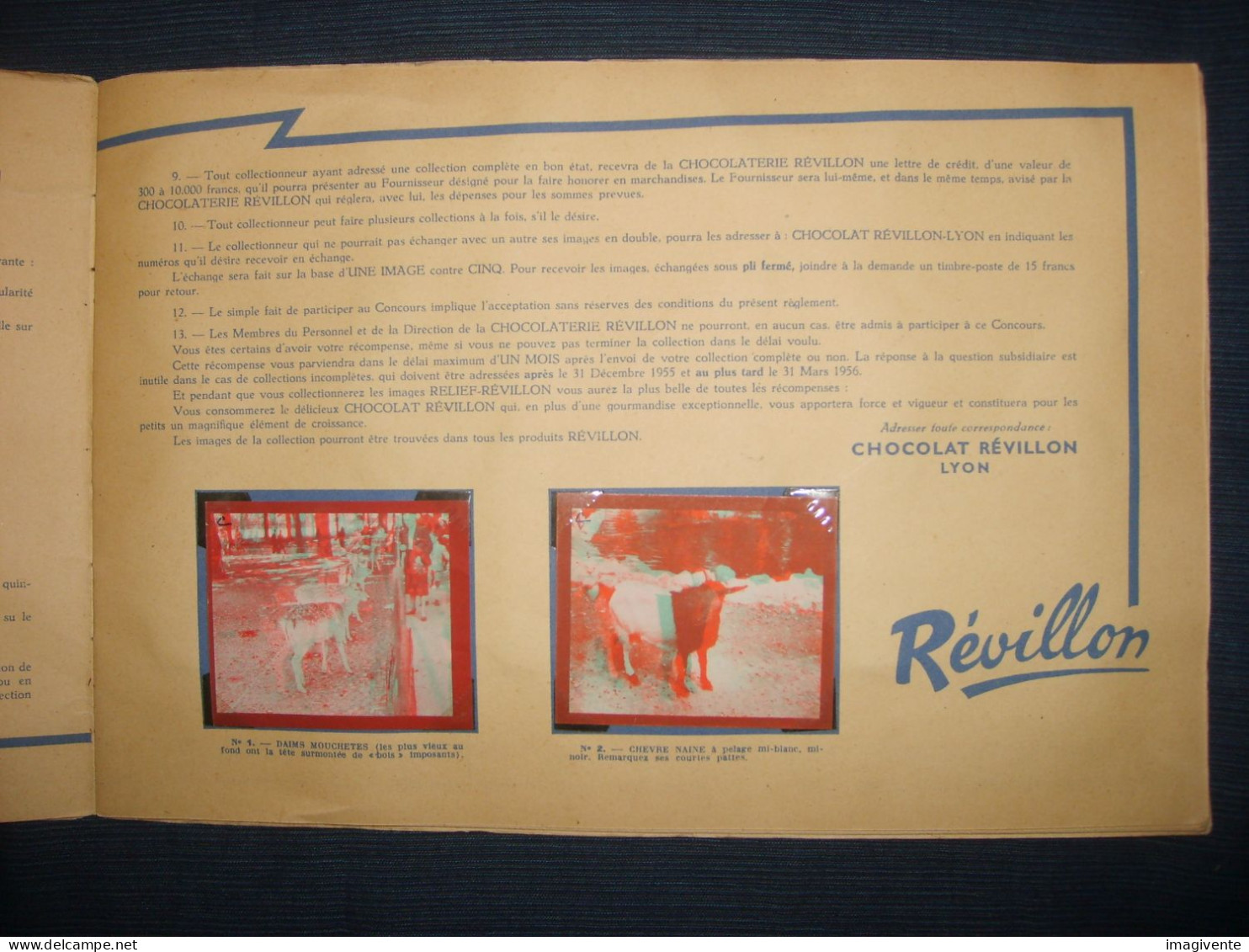 Album Chocolat REVILLON RELIEF Complet Images Avec Lunette Anaglyphe - Albums & Catalogues